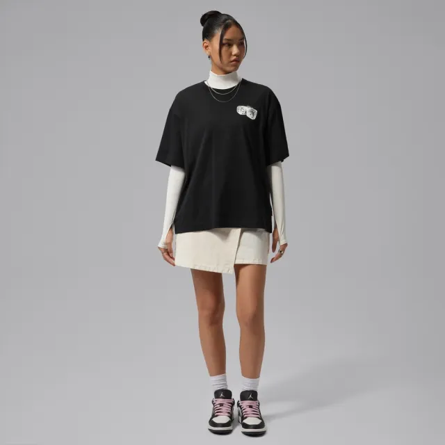 【NIKE 耐吉】短袖上衣 女 AS W J BRK SS GF GFX TEE DICE 喬丹 運動 休閒 黑色 (IM7351010)