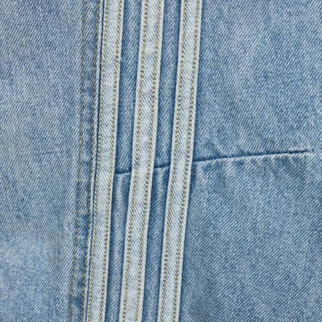 【adidas 愛迪達】長褲 女 休閒褲 三葉草 SOFT DENIM PANT 藍 LF2319