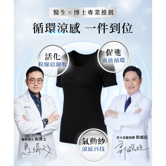 【PP 石墨烯】石墨烯Bra-Top塑崩粒線短袖上衣2件(林美秀推薦)