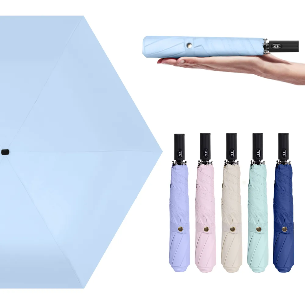 【JOJOGO 揪揪購】買一送一 極薄自動輕羽傘 自動傘 輕量傘 晴雨傘 黑膠傘 雨傘 速乾傘 輕羽傘