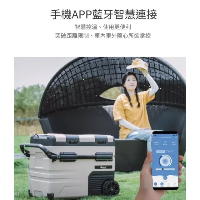 【Alpicool】冰虎 55公升 雙槽雙溫控行動冰箱 車用 露營 壓縮機 冷藏冷凍 拉桿滾輪 TAW55 總代理公司貨