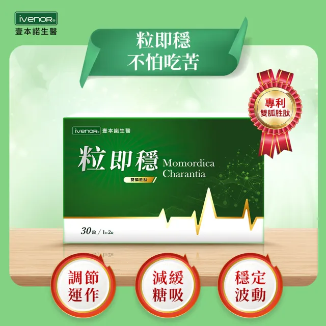 【iVENOR】專利雙胍胜黑苦瓜粒即穩12盒(調節血糖)