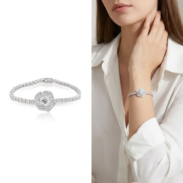 【AURORA 歐羅拉】GIA 50分D color SI2 天然鑽石鑽手鍊  純潔