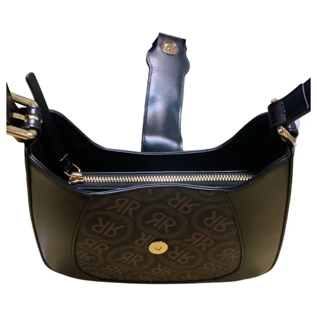 【Cerruti 1881】義大利原裝進口 頂級小牛皮手提包肩背包 CEBA05638M(黑色)