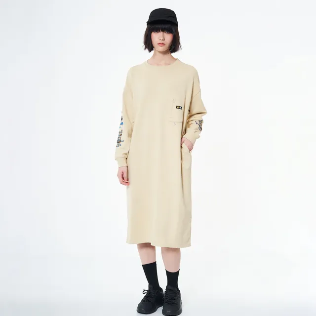【5th STREET】雙11 女裝 洋裝 長版洋裝 黑色 橘色(560966)
