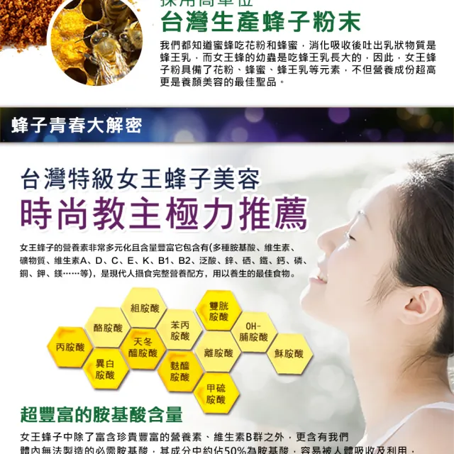【草本之家】豐采蜂子粉膠囊3入組(60粒/入)(蜂蛹粉)
