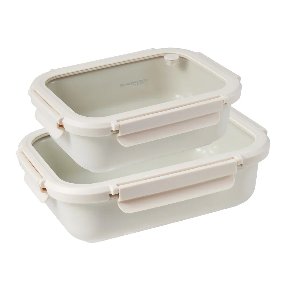 【CorelleBrands 康寧餐具】SNAPWARE Eco Ren陶瓷保鮮盒兩件組(1000+1350ml)