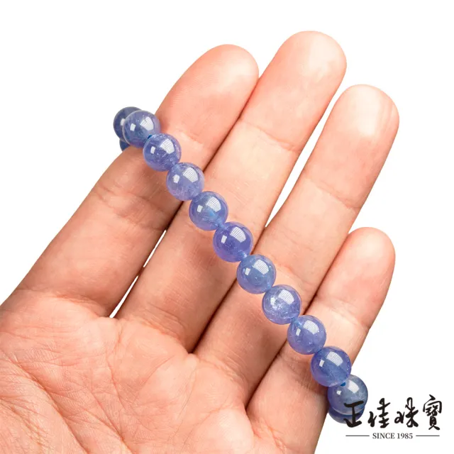 【正佳珠寶】坦桑石 頂級紫羅蘭丹泉石 8.4-8.8mm 坦桑石丹泉石手珠