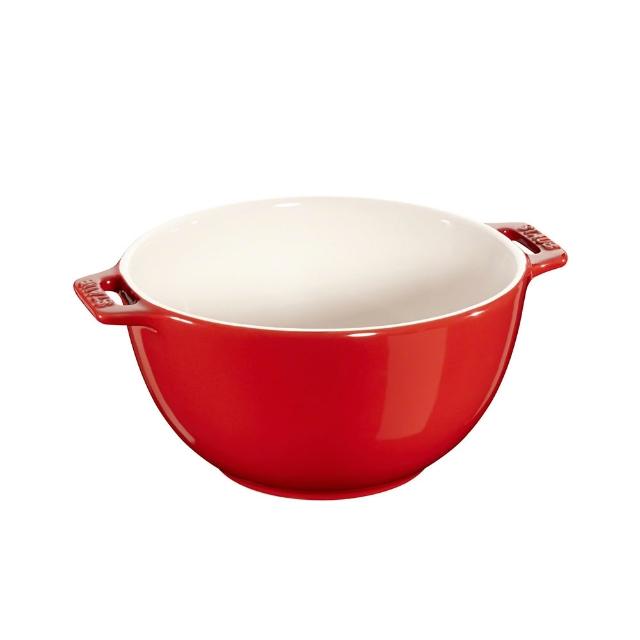 【STAUB】陶瓷沙拉碗調理缽18cm-櫻桃紅/1.4L(德國雙人牌集團官方直營)