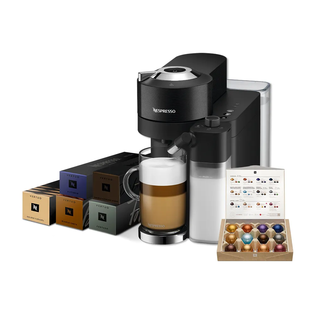 【Nespresso】Vertuo Lattissima膠囊咖啡機_多色任選 奶泡機 全自動咖啡機(午後香醇50顆組)