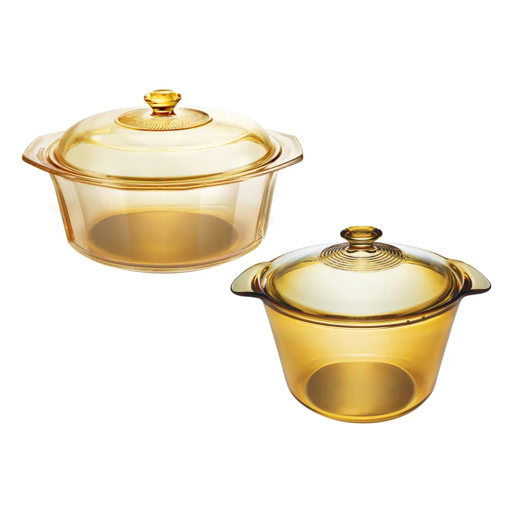 【CorelleBrands 康寧餐具】晶磁透明鍋IH爐可用4.1L/3.8L-兩款任選
