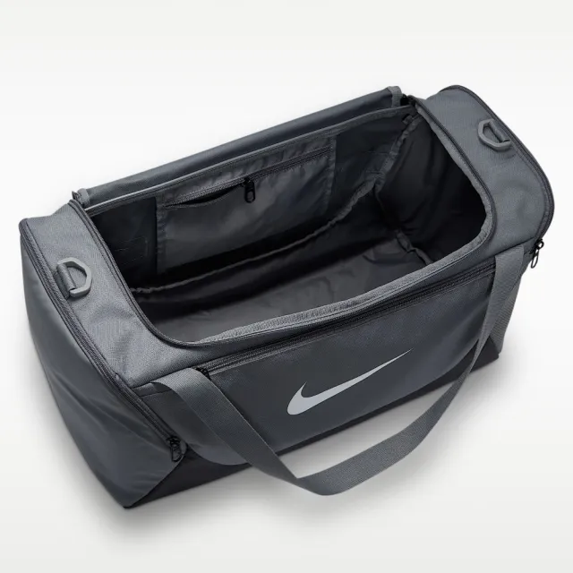 【NIKE 耐吉】手提包 健身包 運動包 旅行袋 大容量 NK BRSLA S DUFF - X 灰黑 IB4394-084(2927)