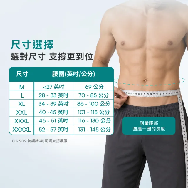 【Vital Salveo 紗比優】醫療級9吋可調支撐護腰｜久坐久站・搬重適用｜可調加壓・透氣舒適・台灣製