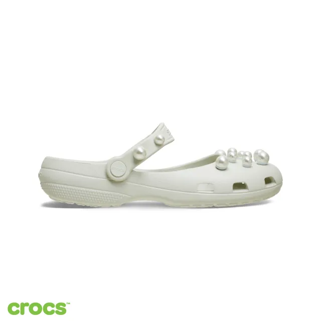 【Crocs】女鞋  經典優雅珍珠芭蕾鞋  洞洞鞋 亞麻色(215631-0HZ)