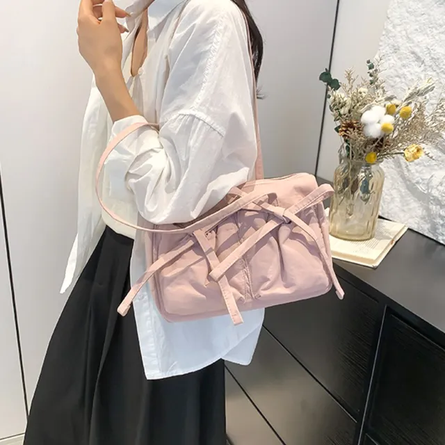 【KT DADA】雙11 大容量肩背包 可愛包包 超能裝包包 女尼龍托特包 蝴蝶結包包 肩背包 輕量單肩 