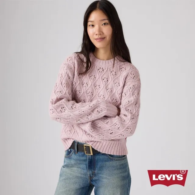 【LEVIS】Zoe 鏤空圓領針織毛衣 / 羊毛混紡 女生上衣 熱賣單品 007V8-0001