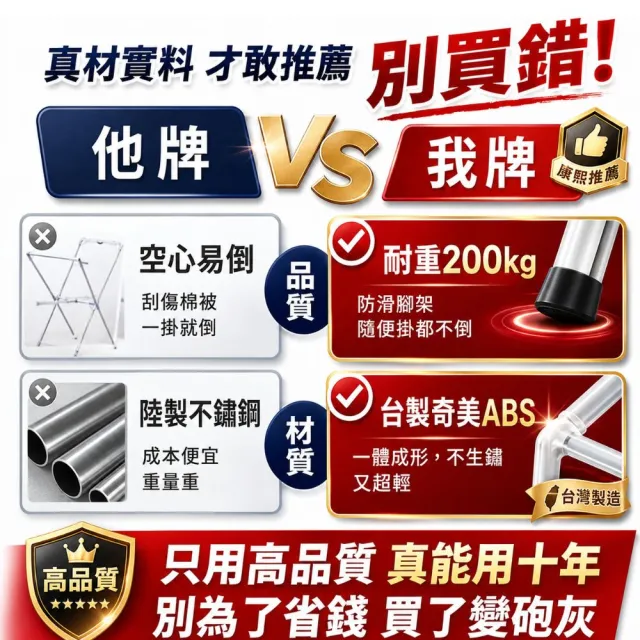 【寶媽咪】寶媽咪X型空間大師不銹鋼曬衣架(伸縮曬衣架/租屋必買/室內曬衣/不鏽鋼/20年沒問題/防風衣架)