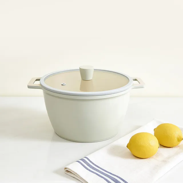 【MH家居KITCHEN】韓國製雙耳不沾湯鍋24cm-5L(不沾鍋/湯鍋/燉鍋)