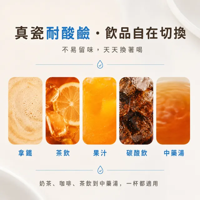 【IKUK 艾可】真陶瓷保溫杯-瓷芯上蓋保溫杯500ml(陶瓷內蓋/陶瓷咖啡杯/母親節禮物/咖啡保溫杯/保溫瓶)