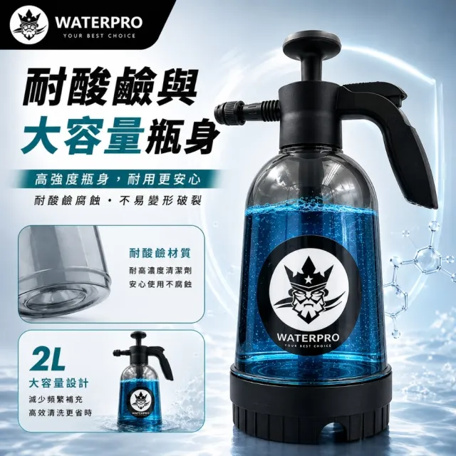 【YARK】淨車泡沫噴壺 2L 氣壓噴壺｜手持噴瓶｜泡沫噴霧｜洗車噴壺
