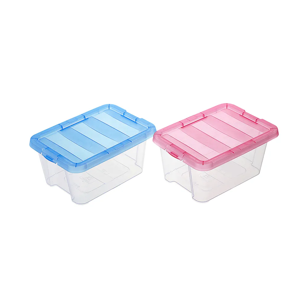 【KEYWAY 聯府】迪德收納盒4L附蓋-12入組合-6藍6紅(整理盒 儲物盒 MIT台灣製造)