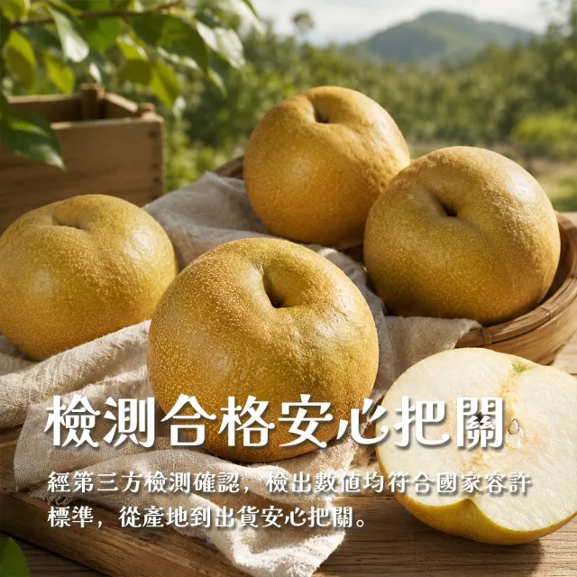 【GOZUII 果姬】卓蘭寶島甘露水梨22A-24A 6顆約4.8kg(農藥檢驗未檢出)中秋禮盒