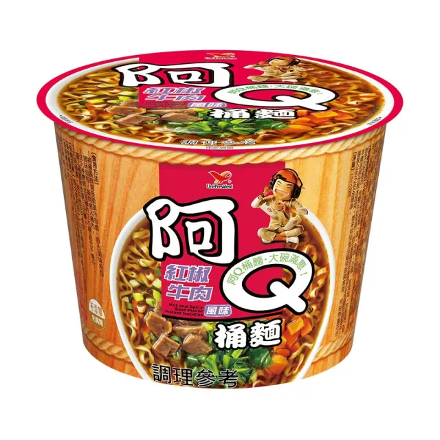 【阿Q桶麵】風味桶12入/箱(雞汁排骨/紅椒牛肉/生猛海鮮/韓式泡菜/蒜香珍肉)(中元)