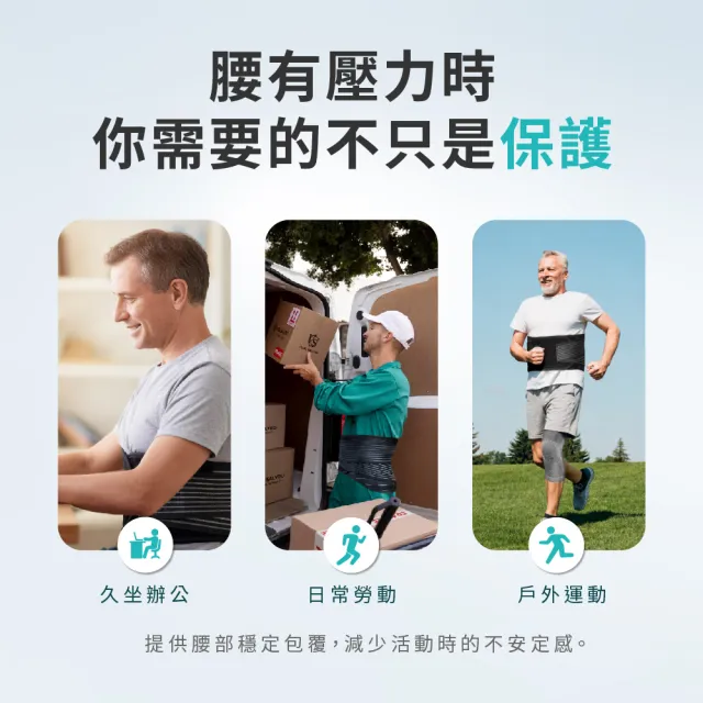 【Vital Salveo 紗比優】醫療級9吋可調支撐護腰｜久坐久站/搬重適用/可調加壓/透氣舒適/台灣製