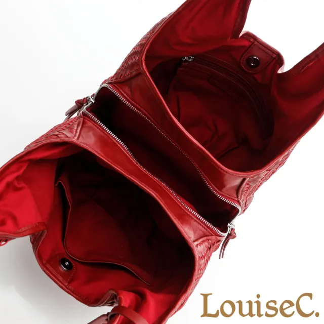 【LouiseC.】雙11 真皮 Tree House 羊皮 手工編織 小水滴 肩背真皮包 5色 真皮包包 02L05-0022