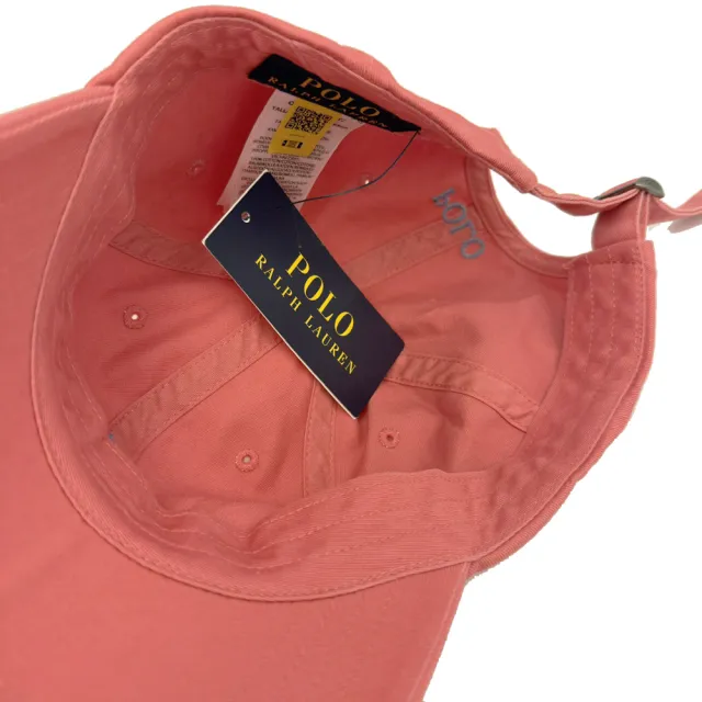 【RALPH LAUREN】POLO刺繡小馬LOGO鴨舌棒球帽(嫣紅)