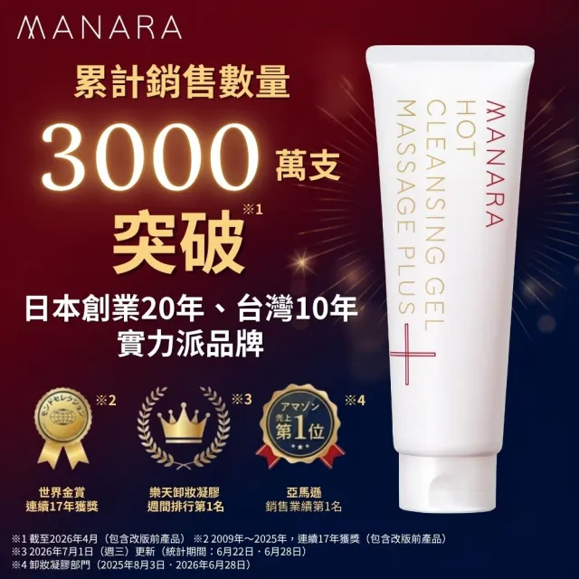 【MANARA 曼娜麗】黑頭救星★溫熱卸妝凝膠 按摩PLUS200g/1入(洗卸合一 溫感卸妝 日本製 毛孔)