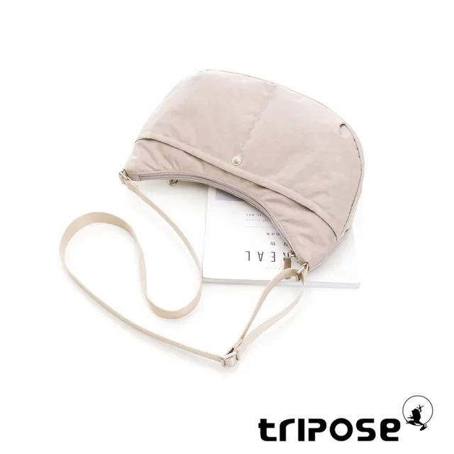 【tripose】NUDIE微皺尼龍彎月斜背包-小(多色)