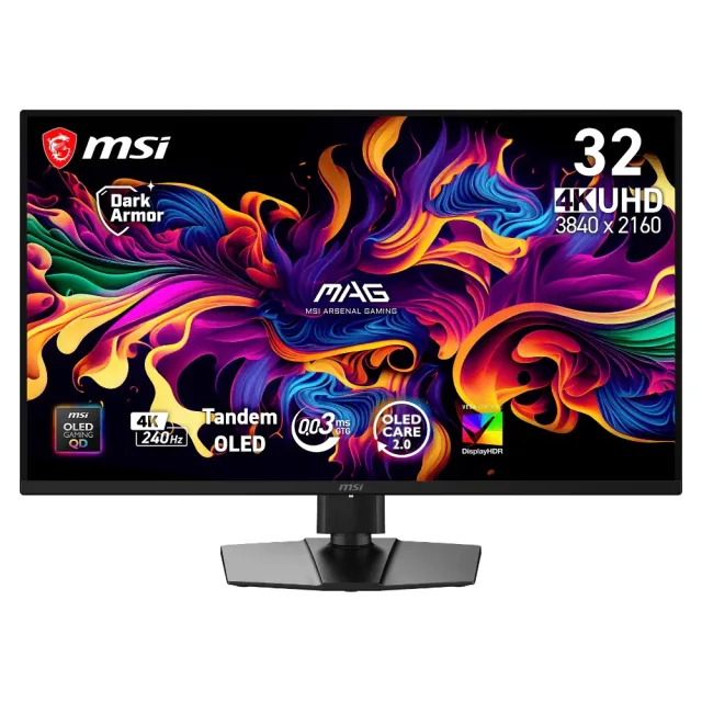 【MSI 微星】MAG 321UP QD-OLED X24 32型 4K 16:9 240Hz 電競螢幕(FreeSync/Type-C/HDR 500)