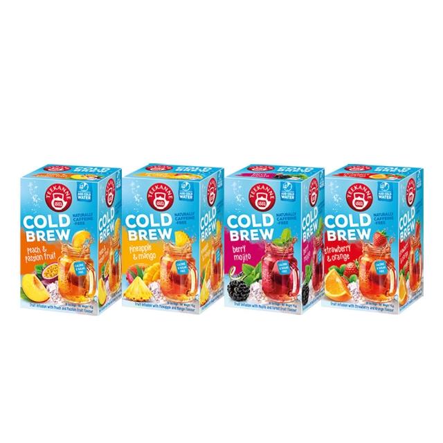 【TEEKANNE 恬康樂】COLD BREW 冷泡茶 (2.5gx18包/ 盒; 草莓香橙/ 蜜桃百香/ 莓果特調/ 鳳梨芒果)