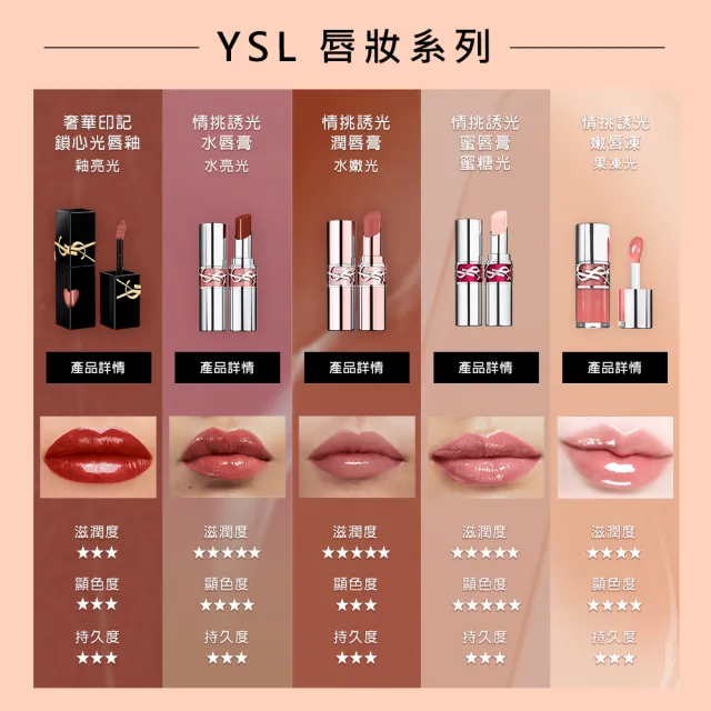 【YSL】官方直營 情挑誘光潤唇膏2入組(水潤唇膏/精品潤唇膏/護唇膏/新色上市)