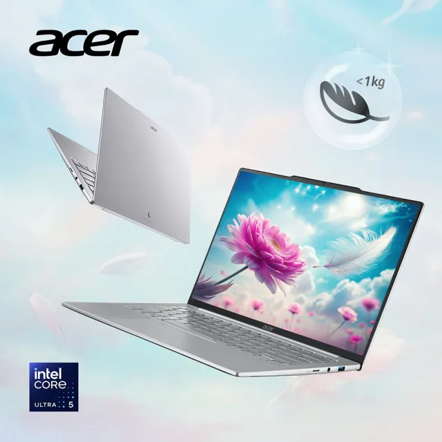 【Acer】筆電包/羅技鼠★14吋極致輕薄AI筆電-浮光銀(Swift Air/SFA14-71M-55BF/Ultra5-125H/16G/512G/W11)