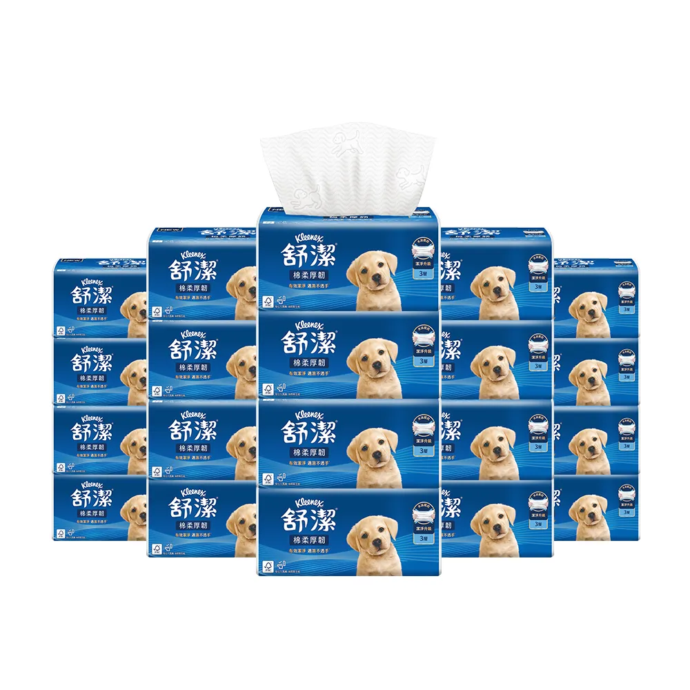 【Kleenex 舒潔】棉柔厚韌三層抽取衛生紙 110抽x30包/箱(三層衛生紙)