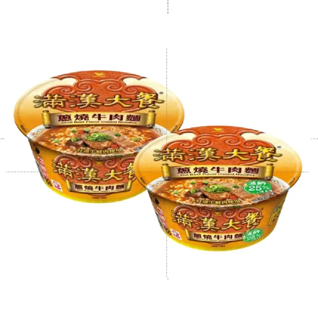 【滿漢大餐】碗麵x6入/箱 蔥燒牛肉麵/麻辣鍋牛肉麵/珍味牛肉麵/蔥燒豬肉麵/蔥燒牛肉麵-減納(中元)