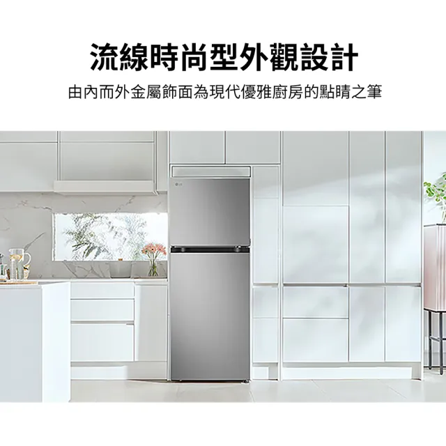 【LG 樂金】家電快配217公升智慧變頻雙門冰箱 星辰銀(GN-L217SVN)