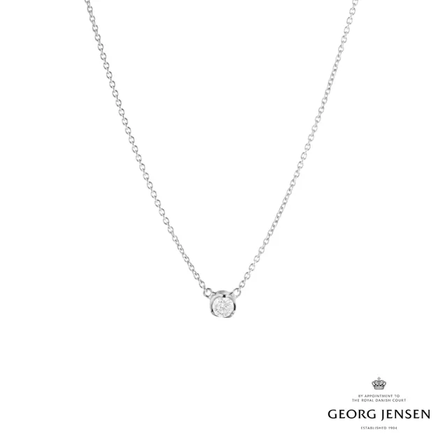 【Georg Jensen 喬治傑生】SIGNATURE DIAMONDS 項鍊 (18K白金 鑽石)