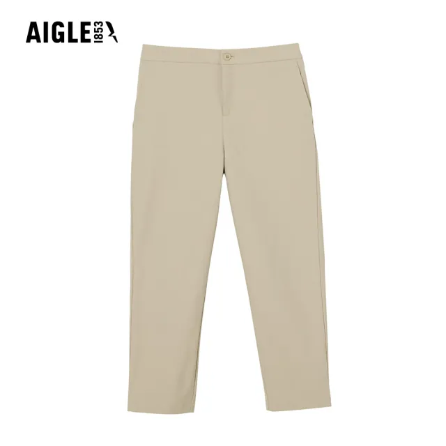 【AIGLE】女 抗UV防潑七分褲｜AG-5P275A186 杏色(女褲 防曬 抗UV 防潑水褲 機能褲 休閒褲 七分褲)
