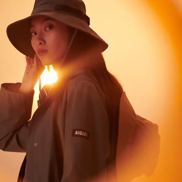 【AIGLE】女 GORE-TEX 防水透氣外套｜AG-FBF75A117 灰綠(女外套 防水透氣外套 防風外套 Goretex)