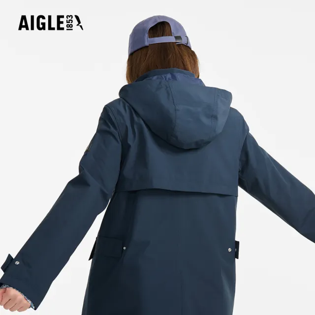 【AIGLE】女 GORE-TEX 防水透氣外套｜AG-FBI19A047 深藍(女外套 防水透氣外套 防風外套 Goretex)