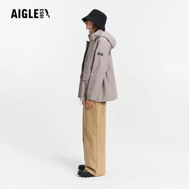 【AIGLE】女 GORE-TEX 防水透氣外套|AG-5A205A252 藕灰色(女外套 防水透氣外套 防風外套 Goretex)