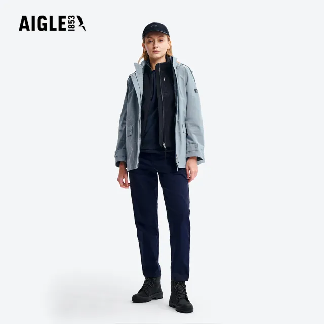 【AIGLE】女 GORE-TEX 防水透氣外套｜AG-5A205A251 迷霧藍(女外套 防水透氣外套 防風外套 Goretex)