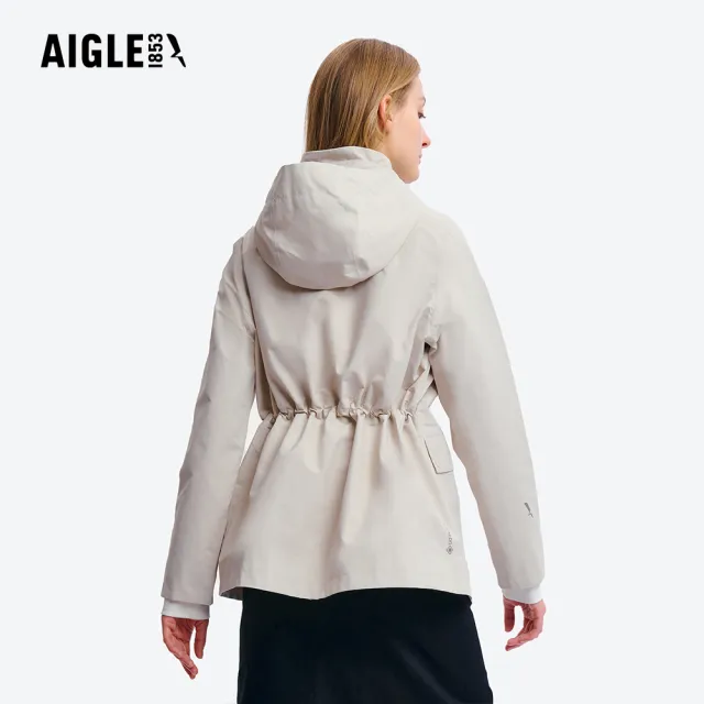 【AIGLE】女 GORE-TEX 防水透氣外套|AG-5A205A026 淺卡其(女外套 防水透氣外套 防風外套 Goretex)