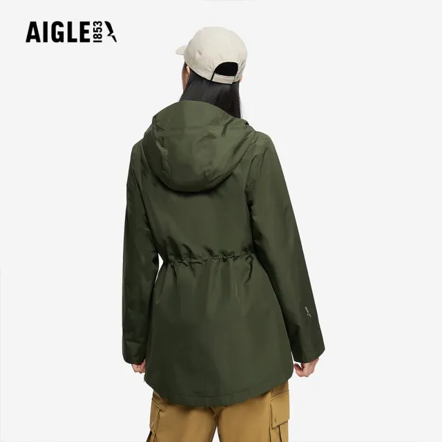 【AIGLE】女 GORE-TEX 防水透氣外套｜AG-5A207A080 軍綠(女外套 防水透氣外套 防風外套 Goretex)