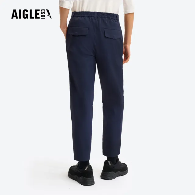 【AIGLE】女 抗UV防潑九分褲｜AG-5A269A057 深藍(女褲 防曬 抗UV 防潑水褲 機能褲 休閒褲 九分褲)