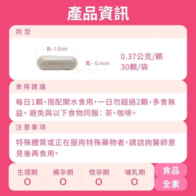 【Cofit】活性葉酸鐵 女性補鐵 高吸收高穩定 溫和不刺激 營養補給(30顆/袋)3入組