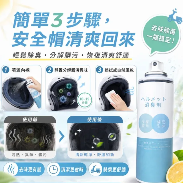 【寶媽咪】機車全方位雙效防霧安全帽清潔組(防霧/除霧/安全帽清潔/眼鏡起霧)
